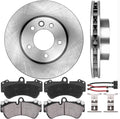 Premium OE 5 Lug Rotors + Ceramic Brake Pads + Sensors + Hardware Y363