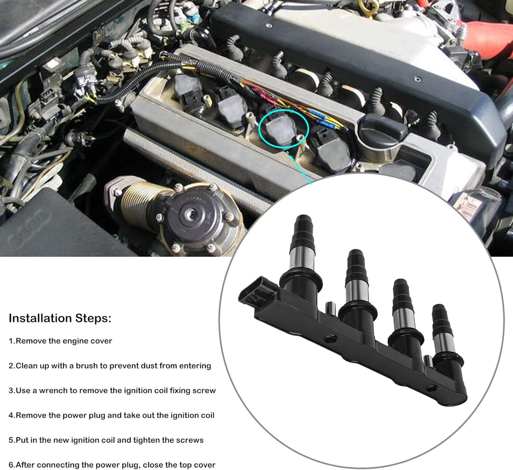 Ignition Coil Pack for Chevy Cruze Sonic Aveo Pontiac G3 2011-2018 1.6L 1.8L L4 Pack of 2 Q11773