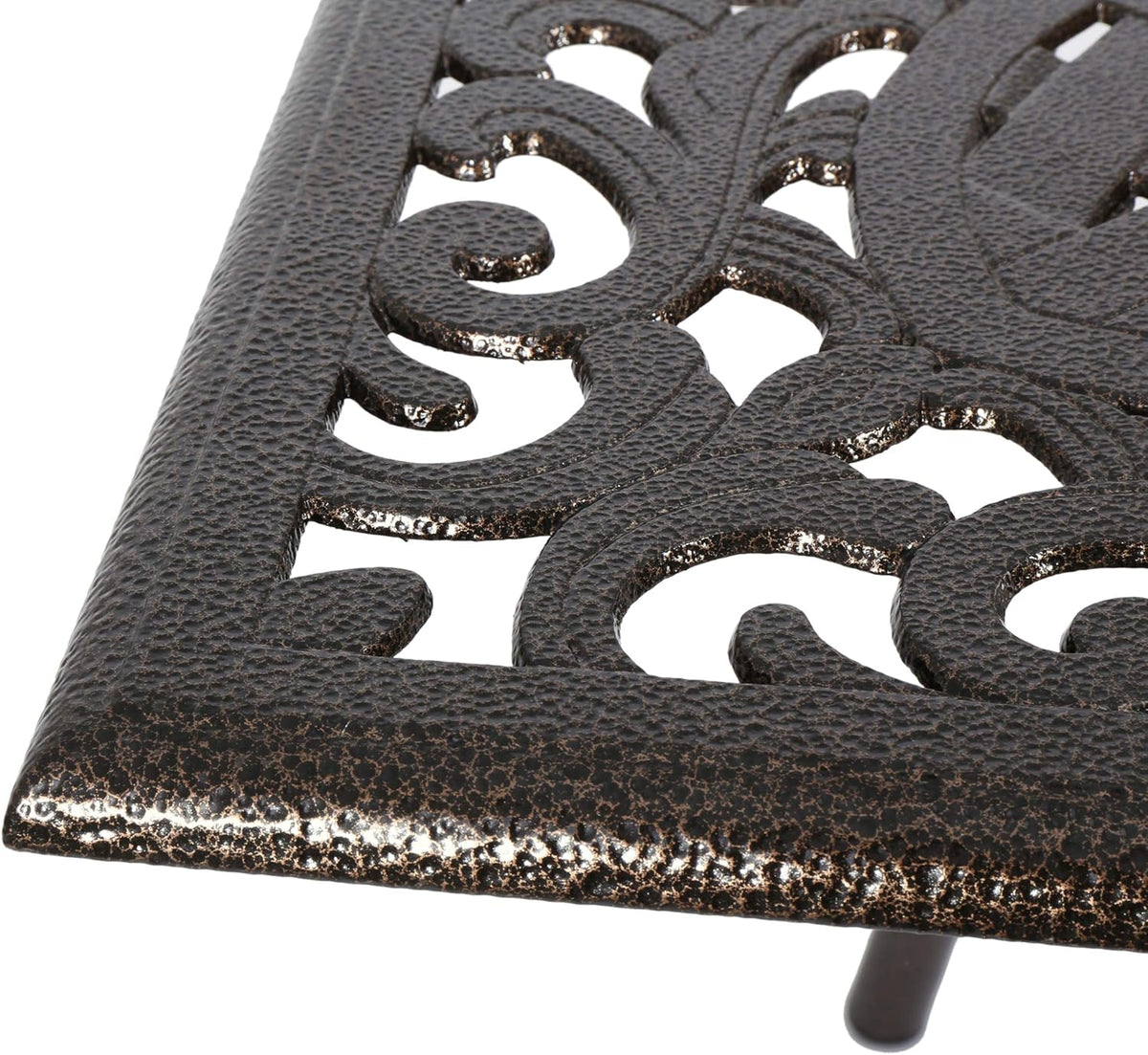 Hammered Bronze Cast Aluminum 5 Pcs Outdoor Dining Set I382973