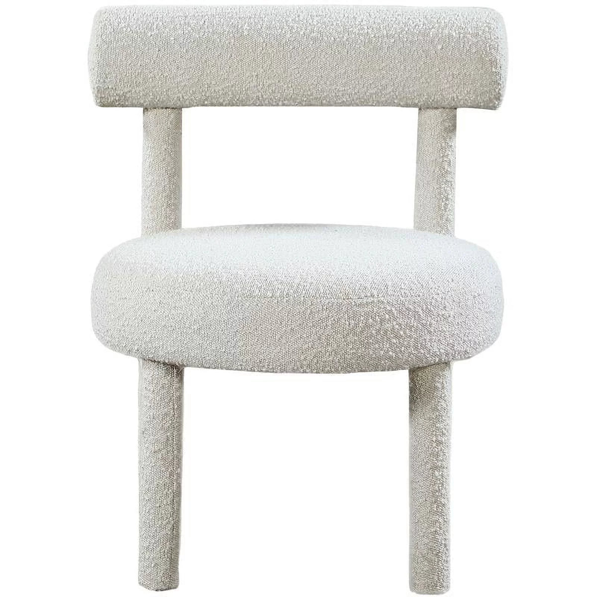 Cream Boucle Fabric Accent Chair J599