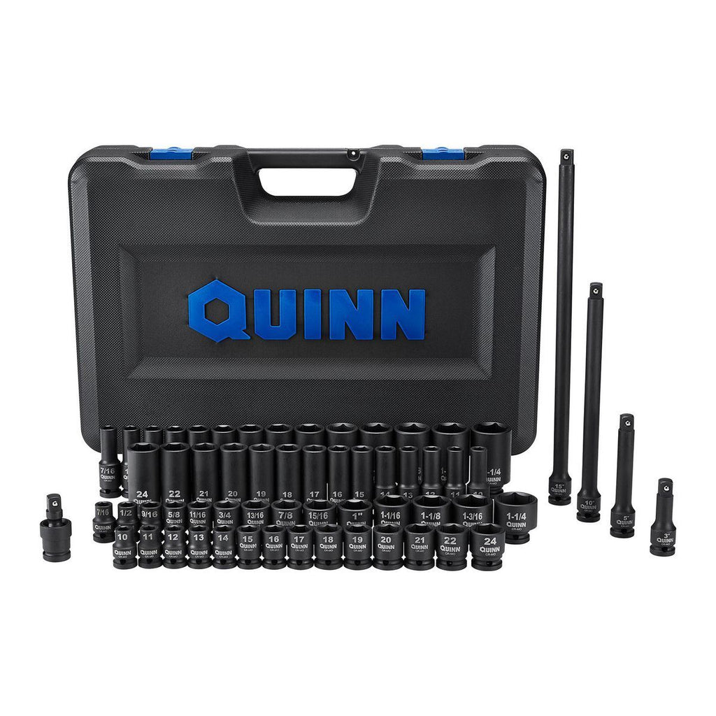 1/2 in. Drive SAE and Metric Impact Socket Set, 61-Piece J2424