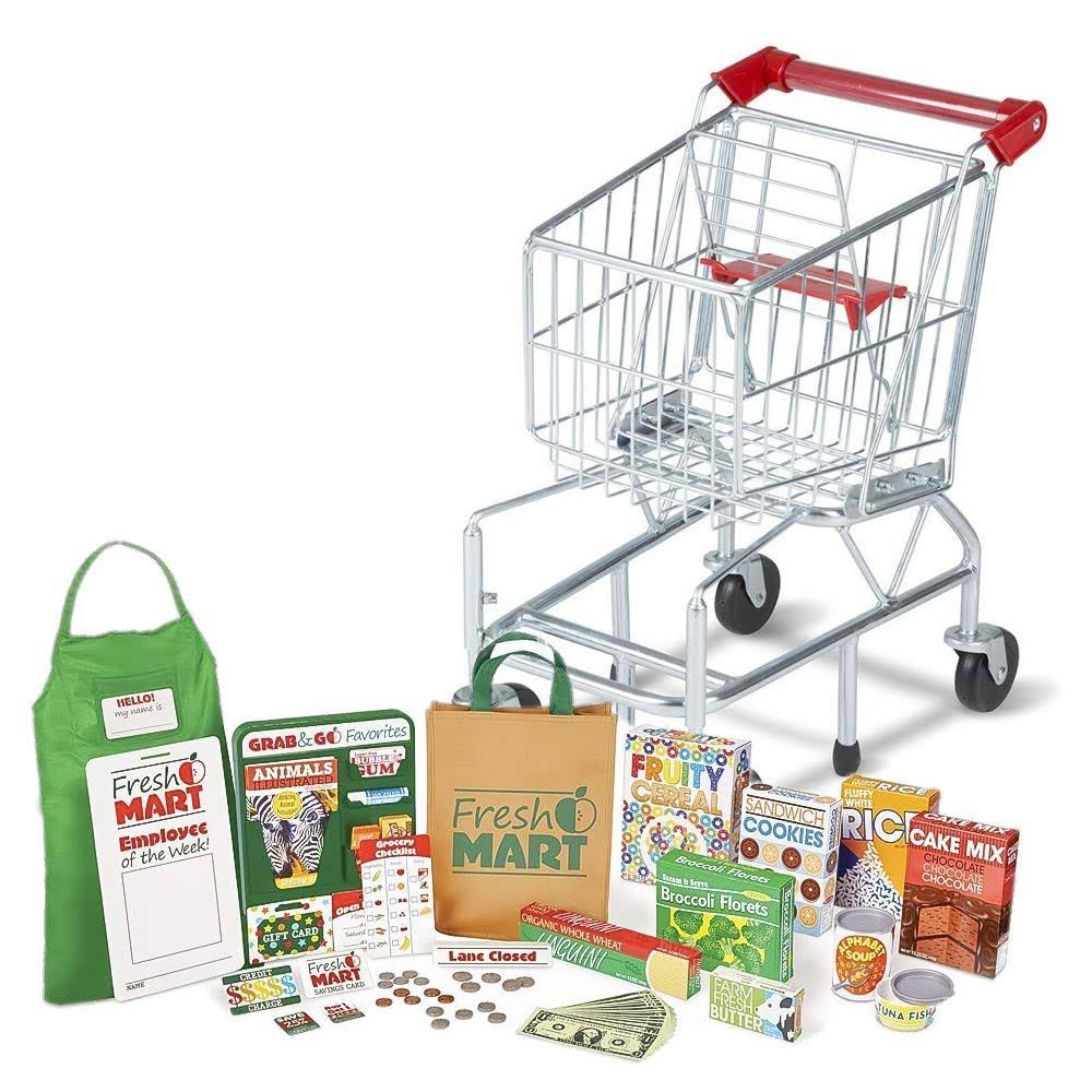 Toy Shopping Cart with Metal Frame H3272