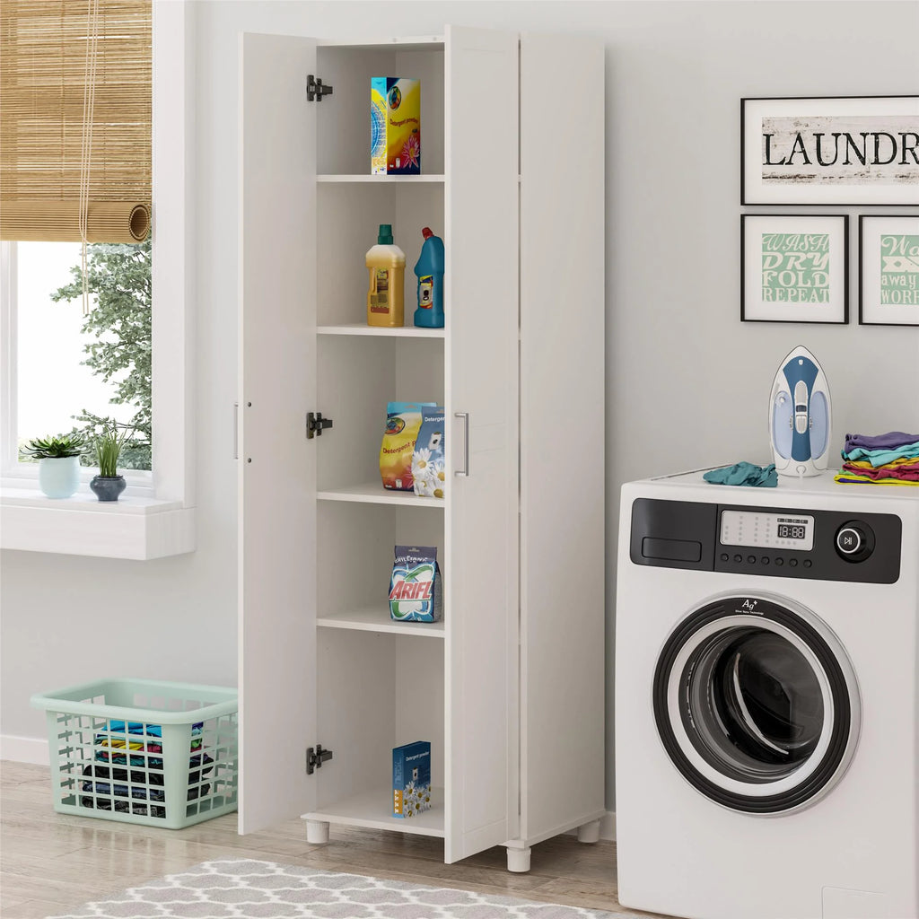 White Utility Storage Cabinet J39631