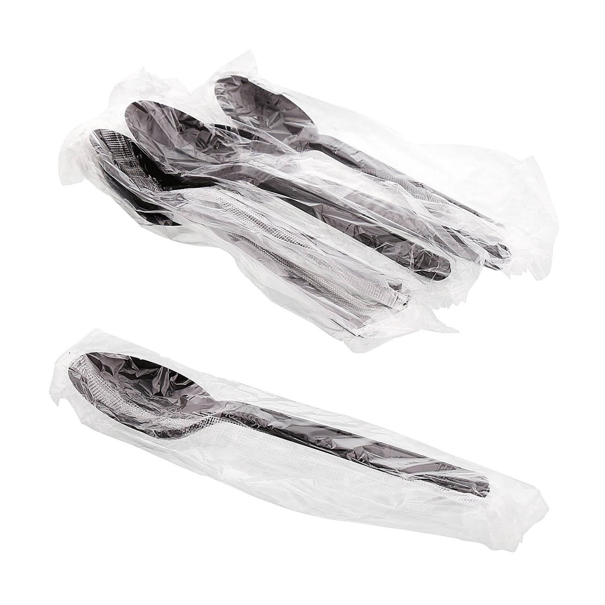 Black Medium-Heavy Weight Polypropylene Teaspoons, Case of 1000 F88570