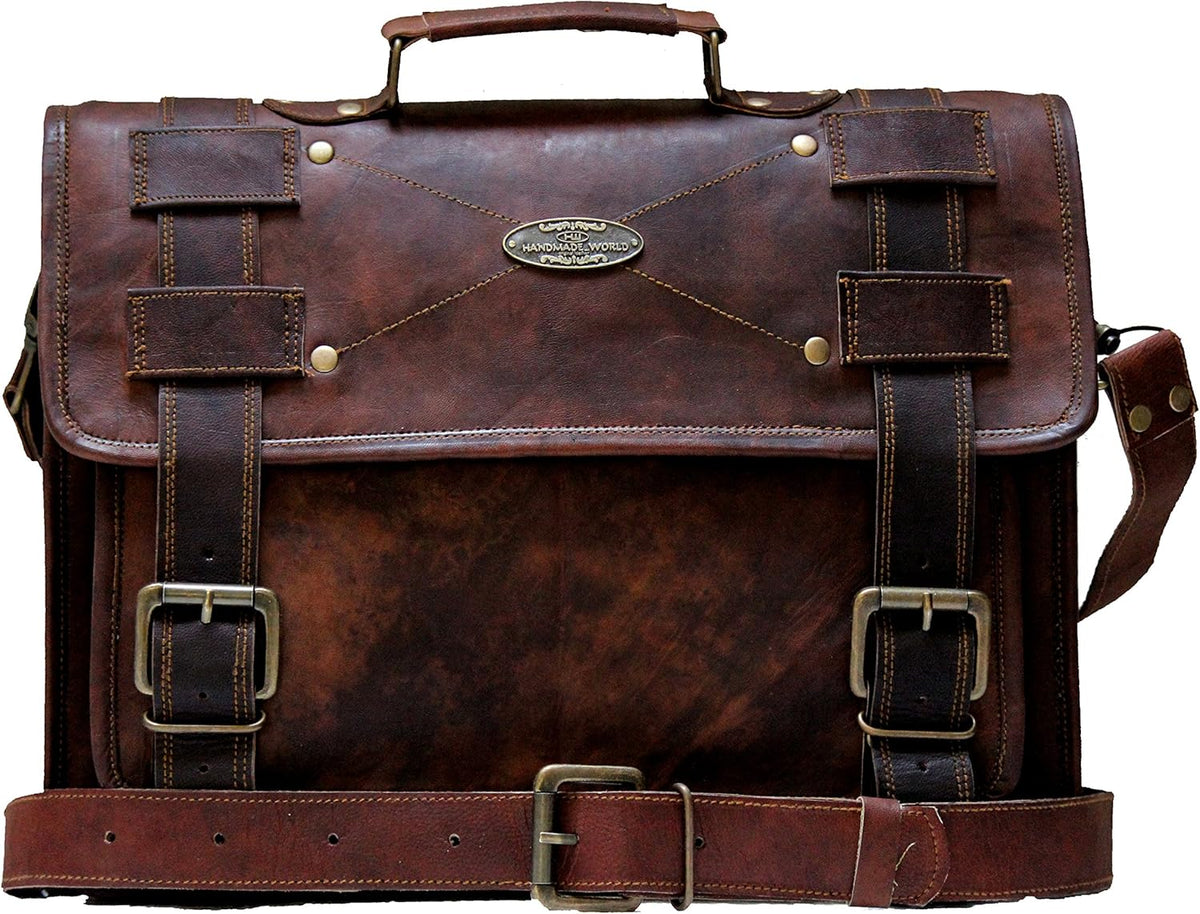 Brown Leather Laptop Bag F55131