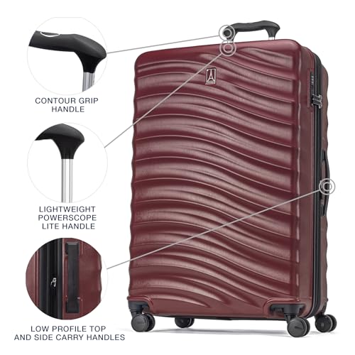 Black 21-Inch Hardside Carry On Luggage with 8 Spinner Wheels V288