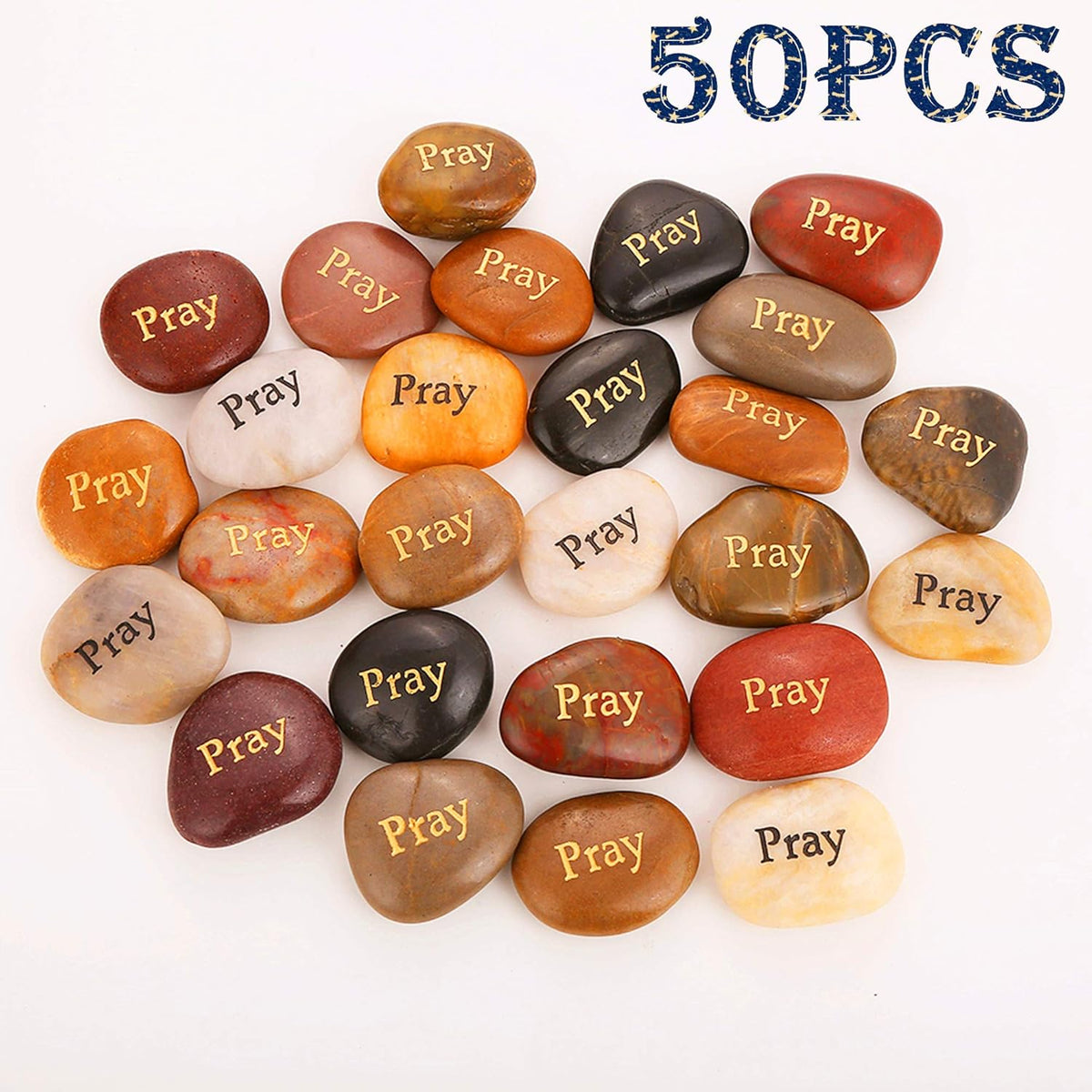 50PCS Engraved Rocks, 2"-3" each J820486