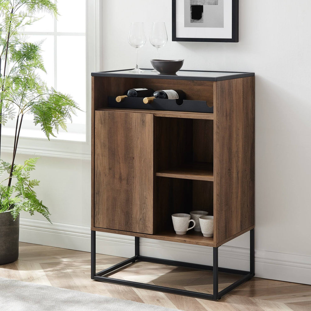Glass Top 1-Door Bar Cabinet I76163