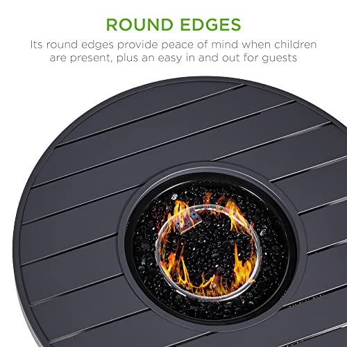 32in Round Gas Fire Pit Table C304584