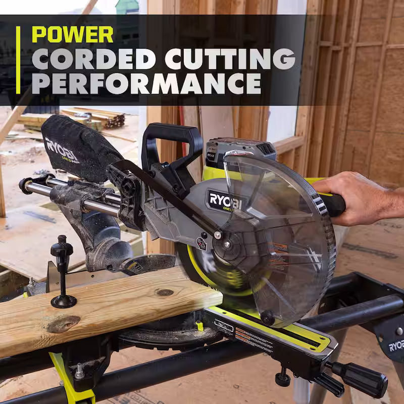 18V Brushless Cordless 10 in. Sliding Compound Miter Saw Kit with Battery, Charger, and Stand M221732