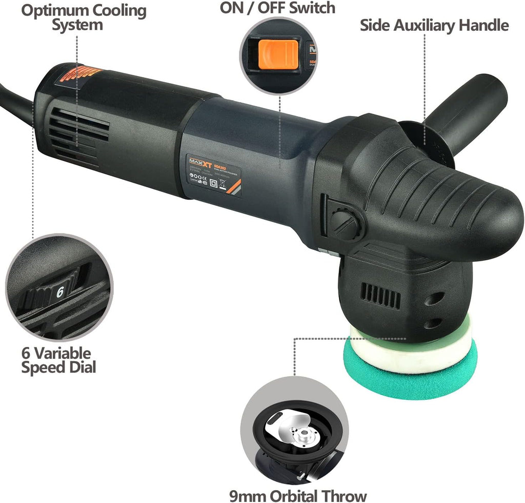 3 Inch Dual Action Car Buffer Polisher with 3 Foam Pads D779