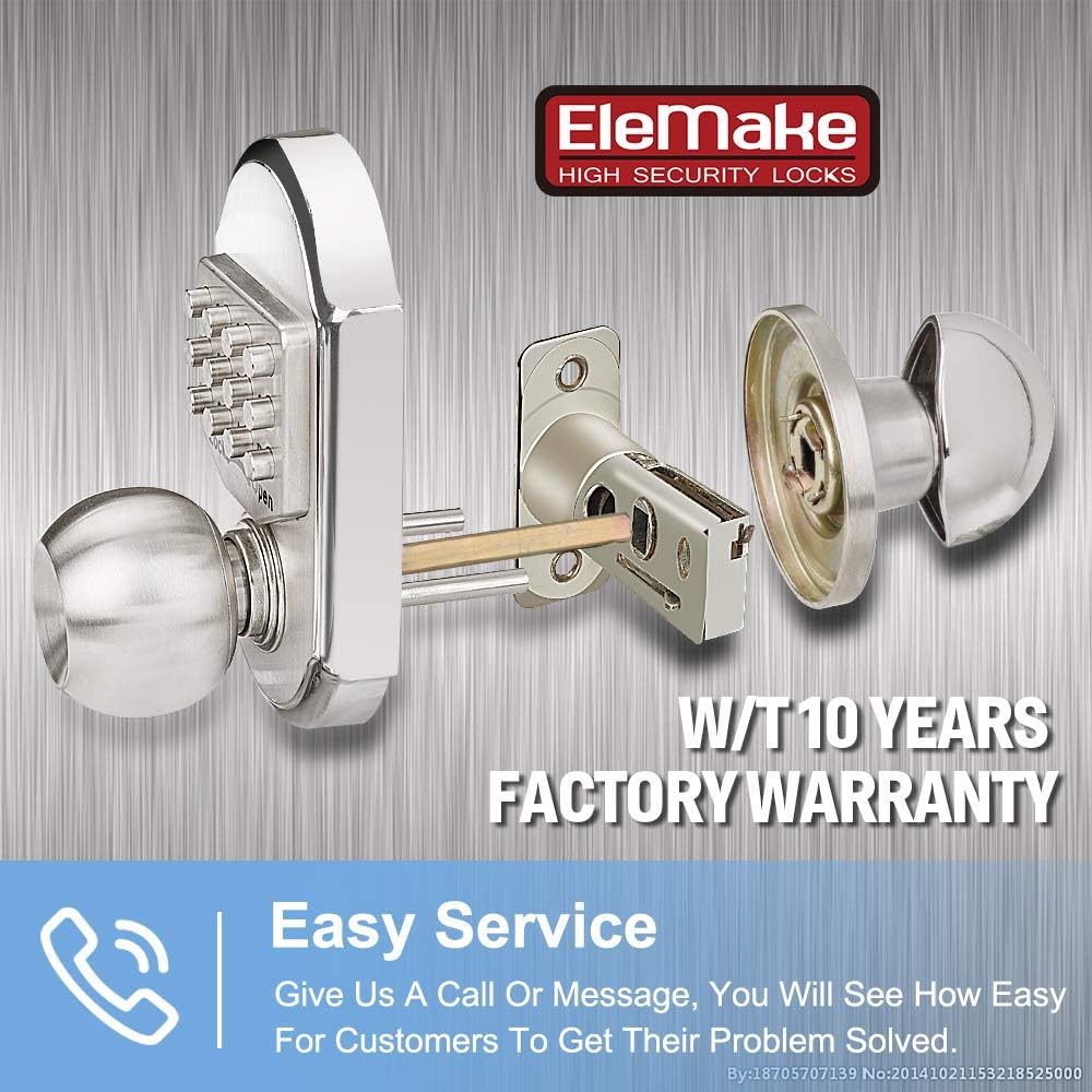 Keyless Deadbolt Lock Stainless Steel 304 Pack of 2 K784793
