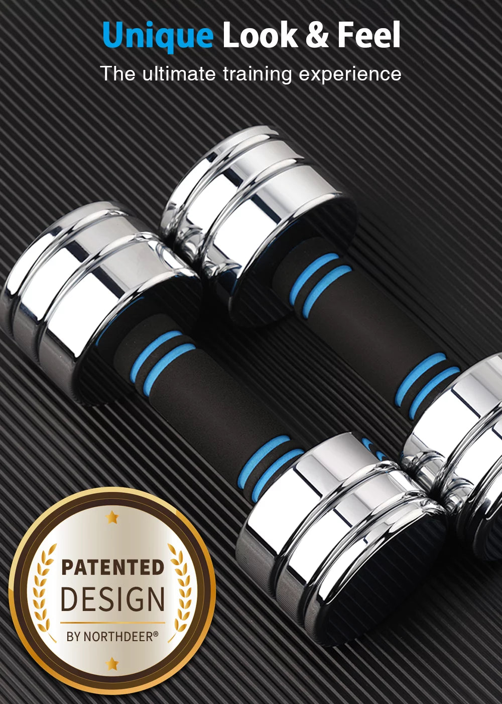 Adjustable Dumbbells Pair Steel Weight Set with Foam Handle W6709