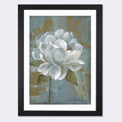 White Framed Canvas Print V4838
