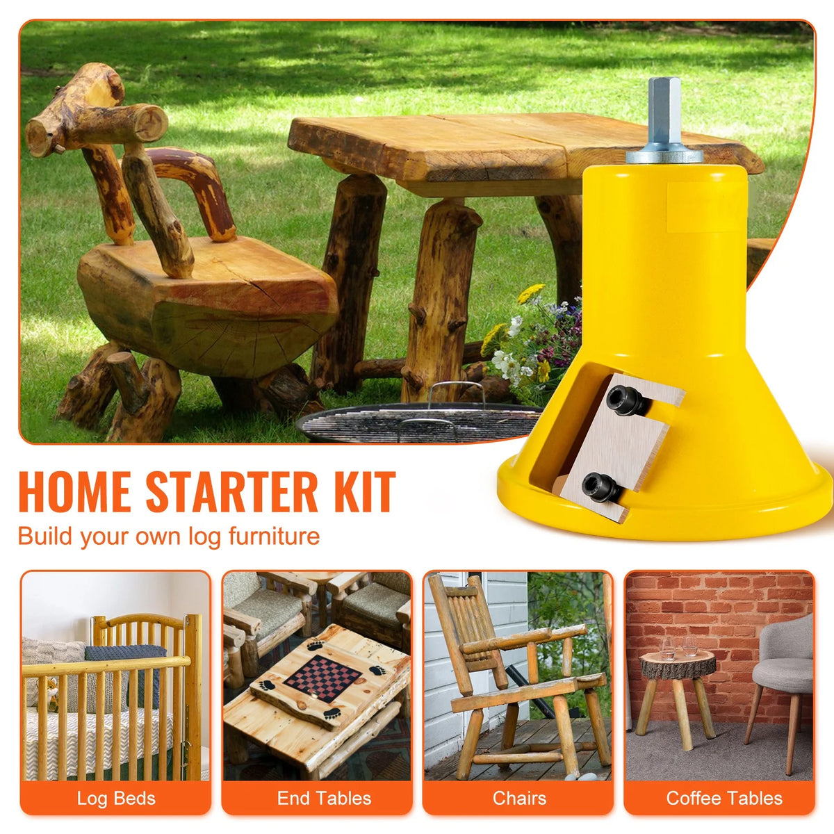Tenon Cutter Log Furniture Kit 1" & 1.5" & 2" A98651