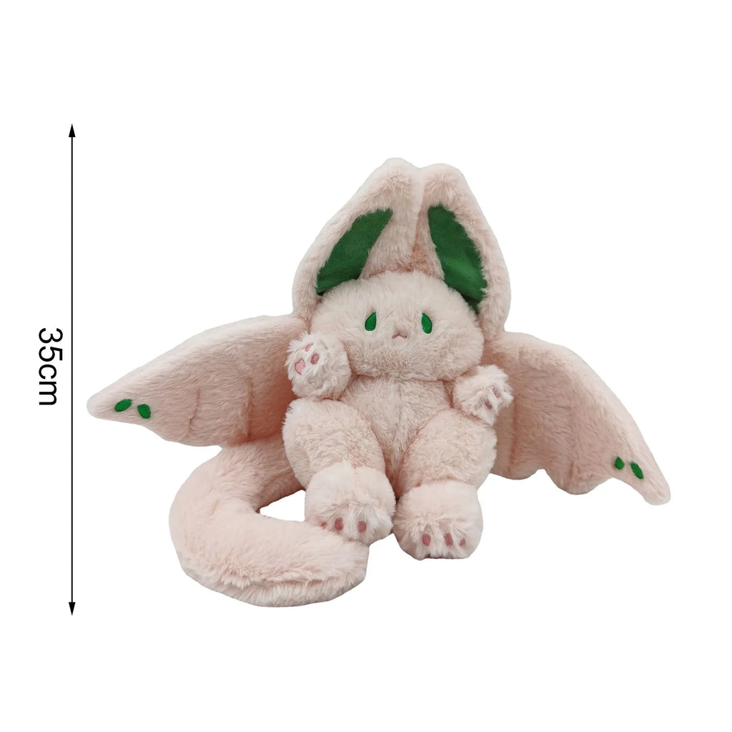 Pink Bat Rabbit Plush Toy with Wings Long Tail Stuffed Animal Pillow Doll A5446