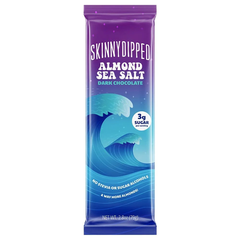 Dark Chocolate Almond Sea Salt 2.8oz Chocolate Bar Pack of 6 R34849