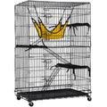 48 inches Cat Cage Crate Kennel Playpen with Hammock Bed Q9940