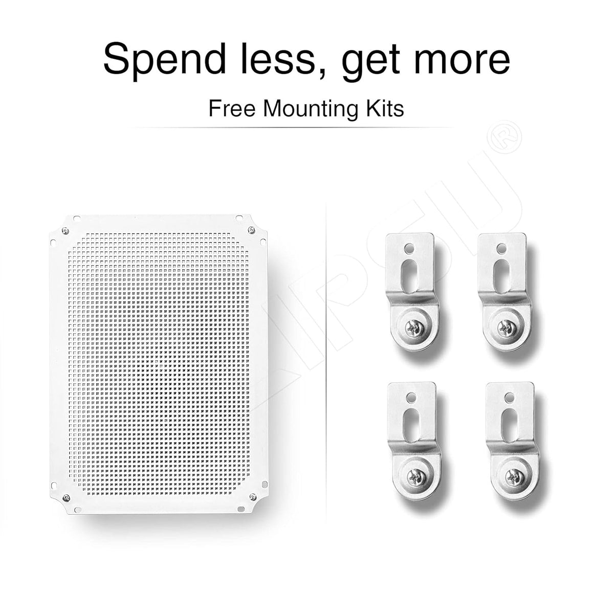 Clear Hinged Cover Junction Box with Mounting Plate, IP67 Waterproof ABS Plastic Grey I433896