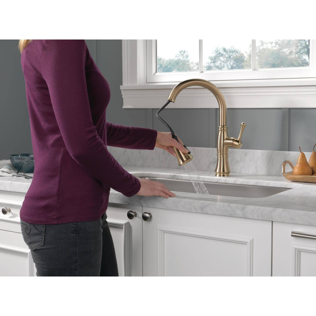 Chrome Single Handle Pull Down Kitchen Faucet N191