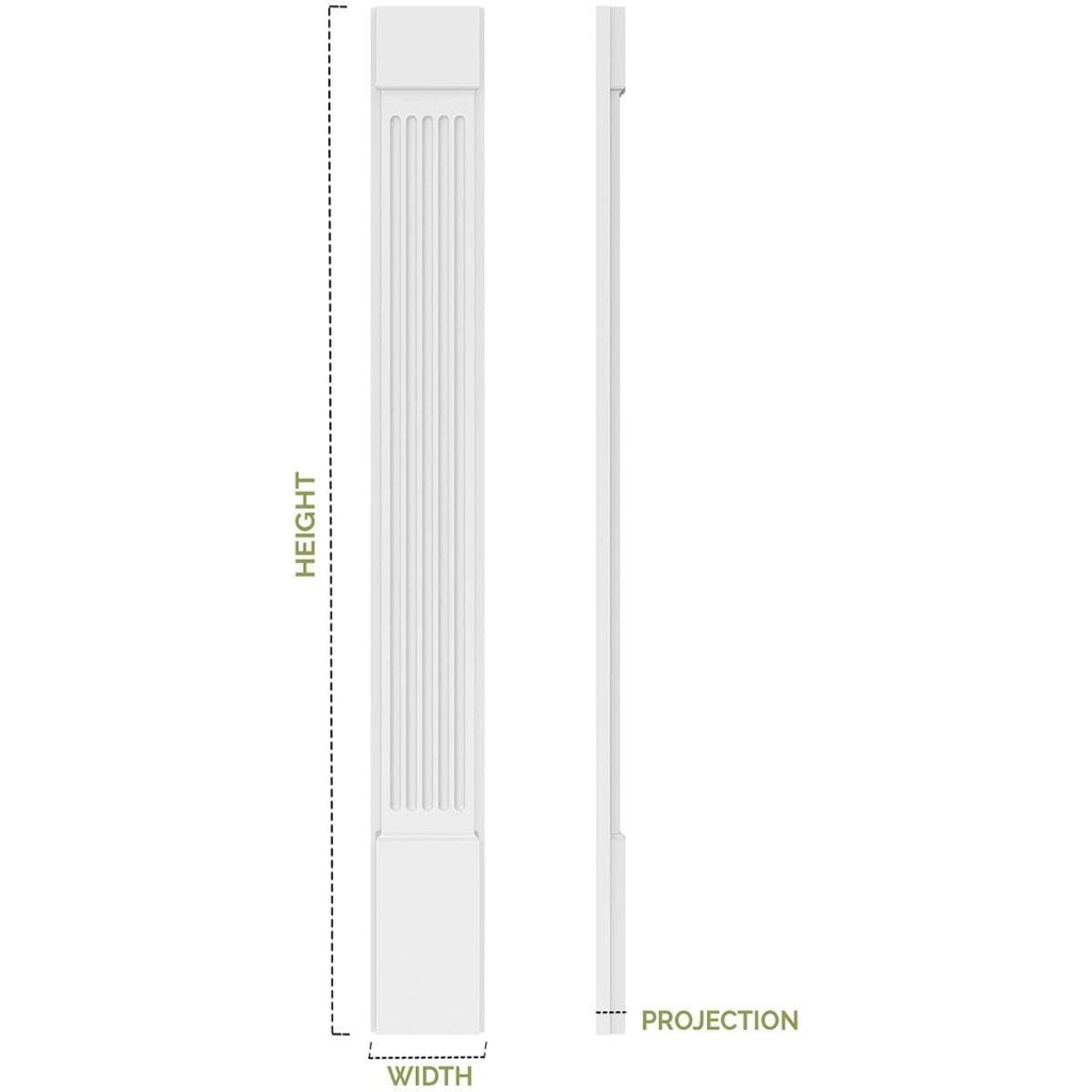 Smooth PVC Pilaster with Decorative Capital and Base (Pair) A58828
