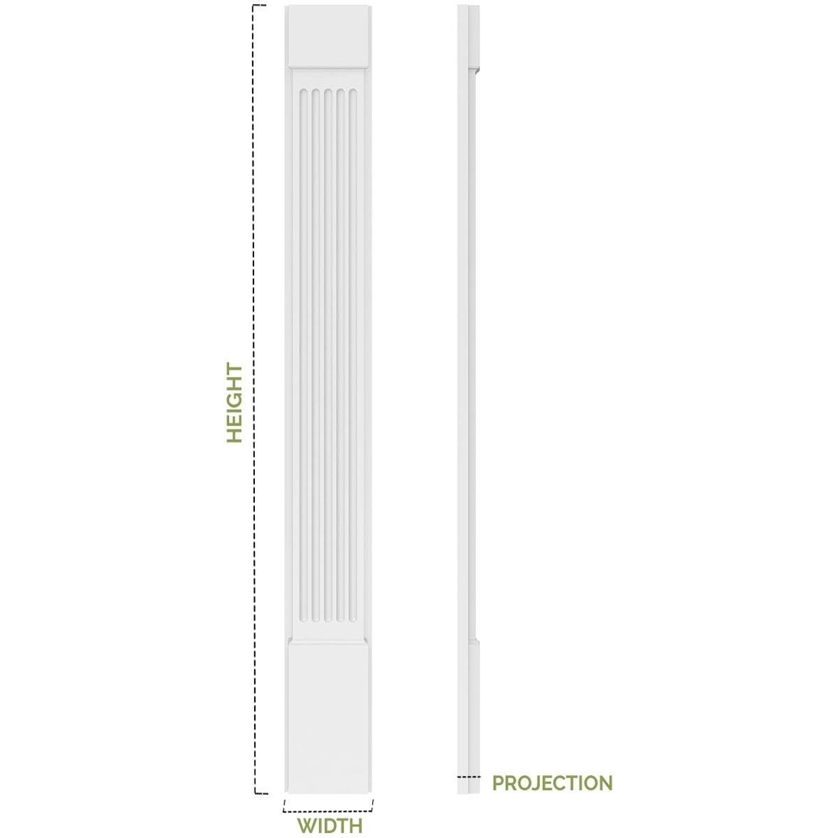 Smooth PVC Pilaster with Decorative Capital and Base (Pair) A58828