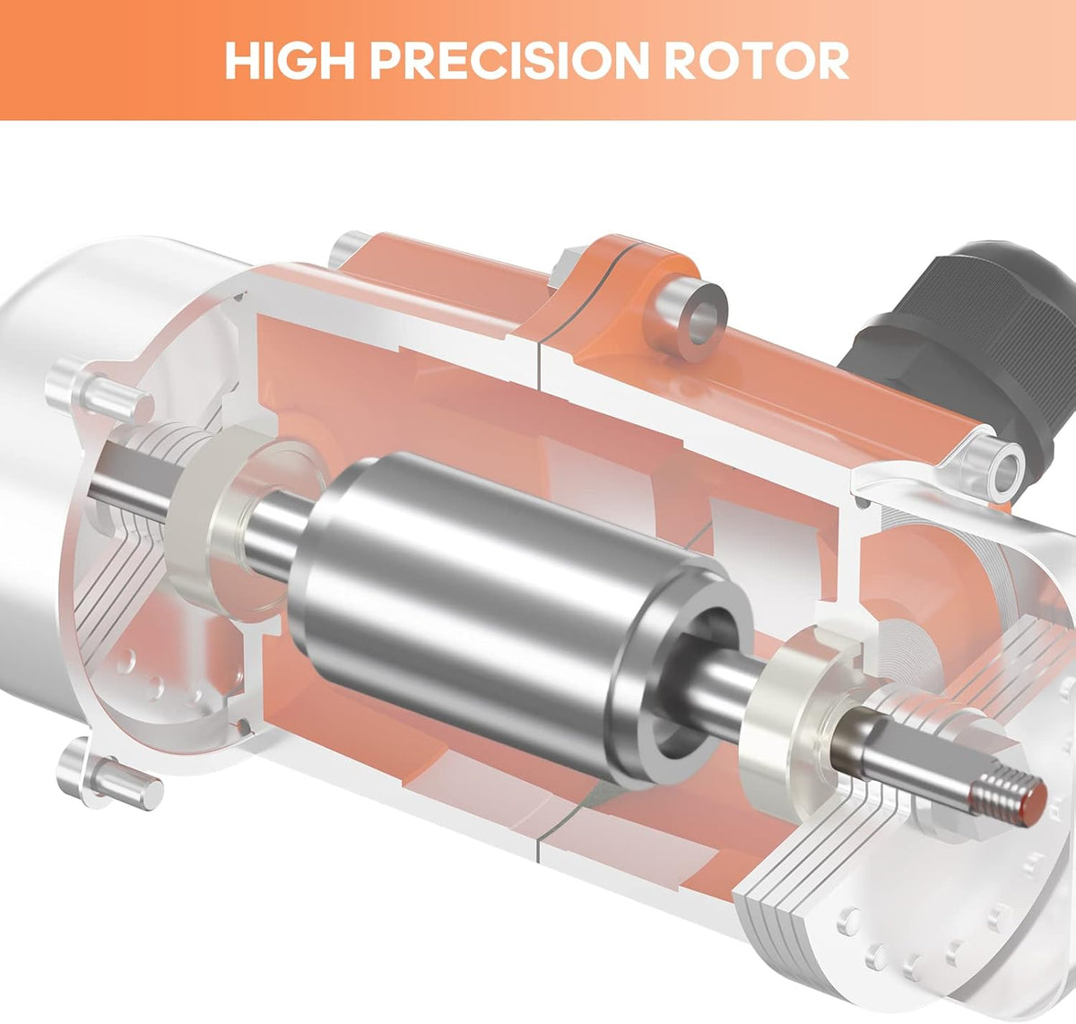 60W Concrete Vibrator Vibration Motor Single Phase AC 110V 3600RPM Aluminum Alloy Case Electric Asynchronous Vibrating Vibrators Pack of 2 W75577