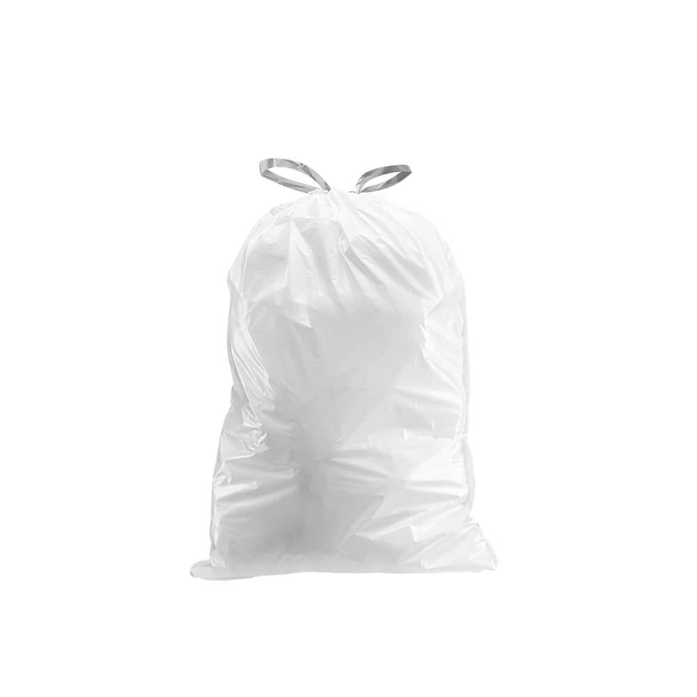 White Drawstring Garbage Liners 200-Count X71610