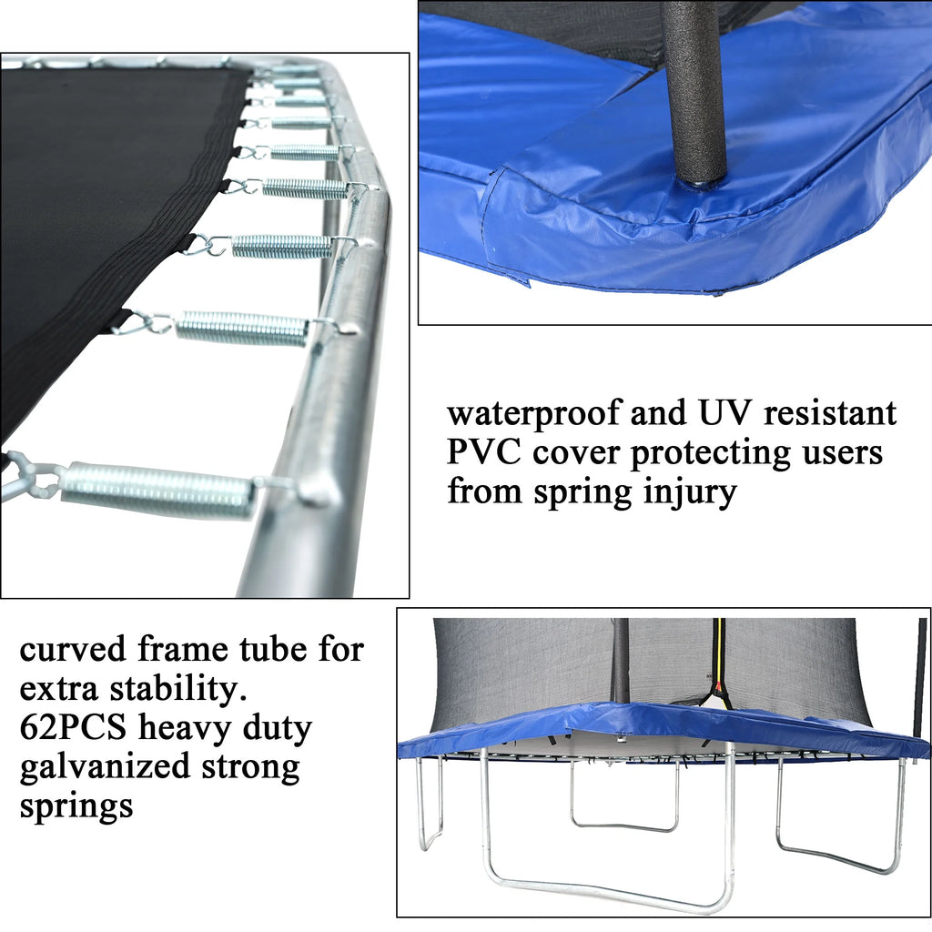 Rectangle Trampoline 12ft x 8ft with Enclosure F2096