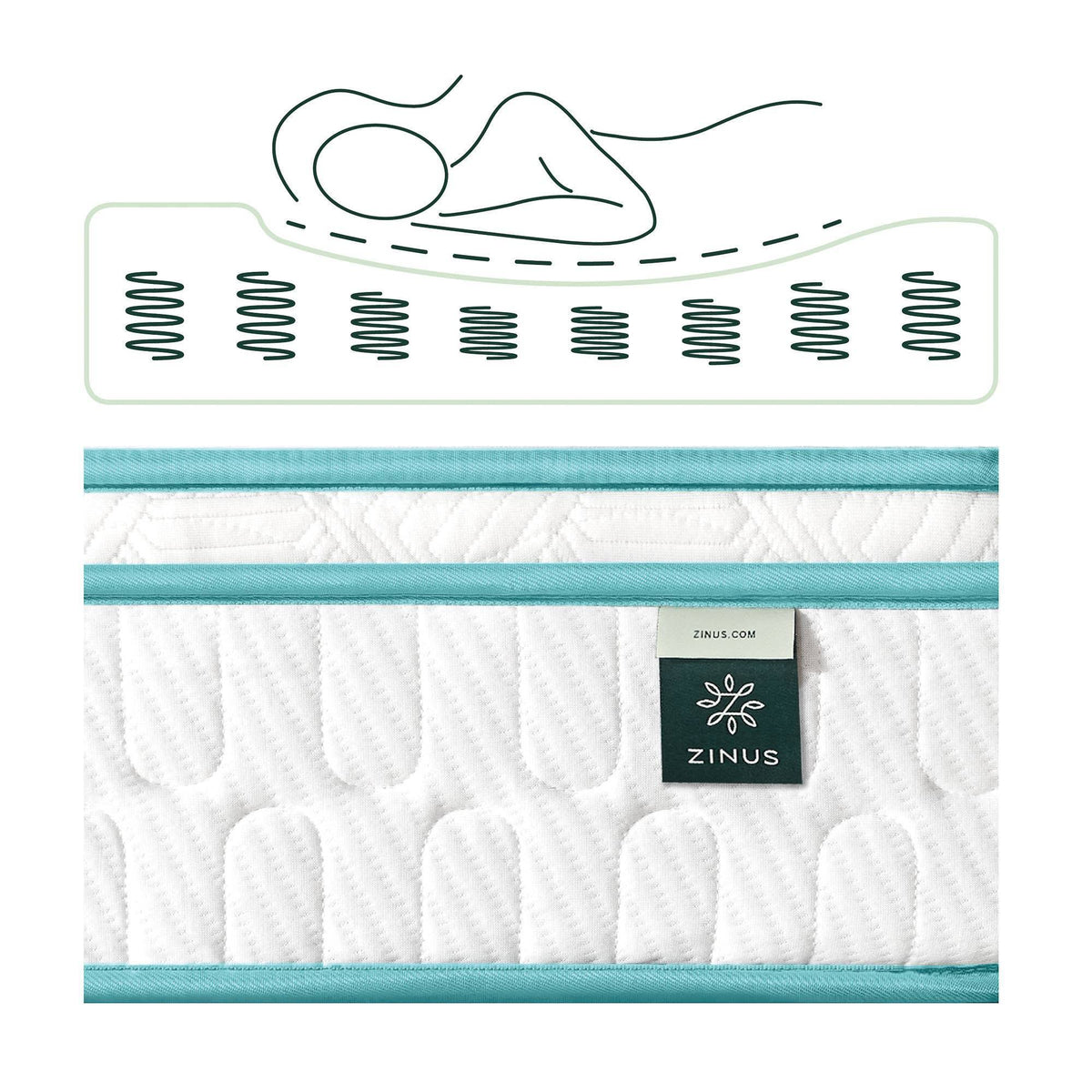 Euro Top Memory Foam Spring Hybrid Twin Mattress K2607