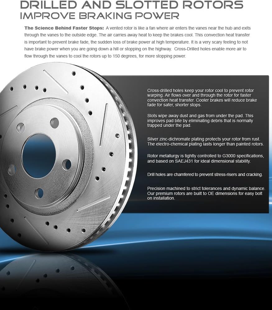 FRONT 328mm + REAR 309mm D/S 5 Lug Rotors B708