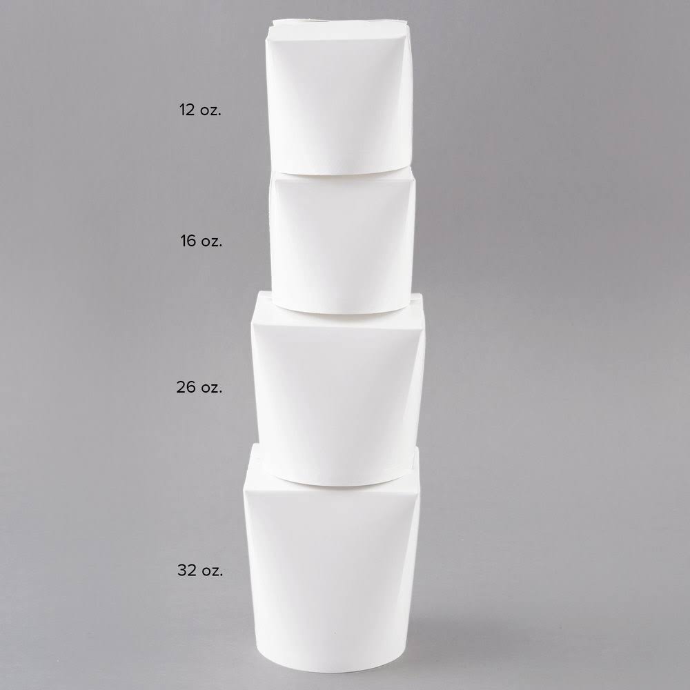 White 26 oz Microwavable Paper Take-Out Container 500/Case M666905