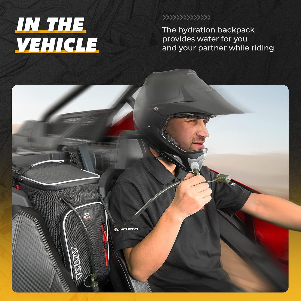 Storage Center Shoulder Console Cargo Bag Between Seat Storage with Two Hydration Backpacks E1155