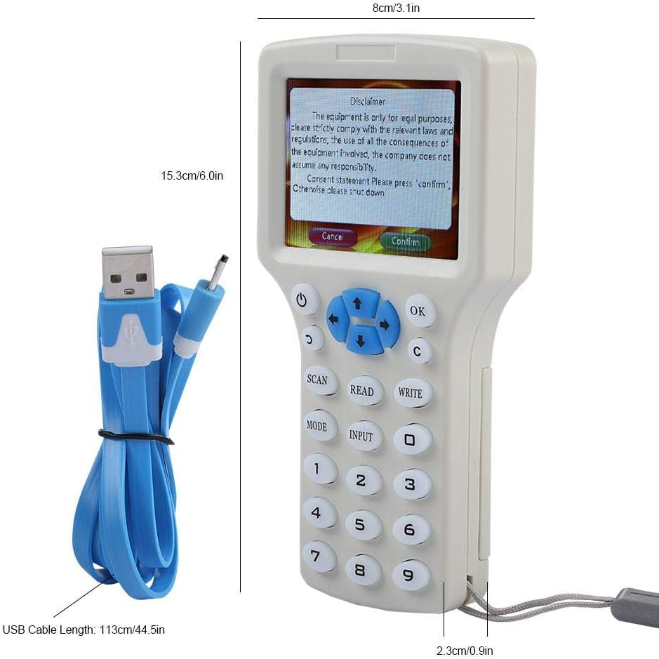 Handheld RFID Copier ID IC Reader Writer with 3.2 Inch Screen D884