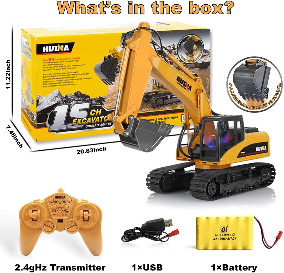 1/14 Scale 15 Channel 2.4Ghz RC Excavator J533