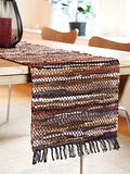 Brown Leather Table Runner, 13 x 78 inches Y127