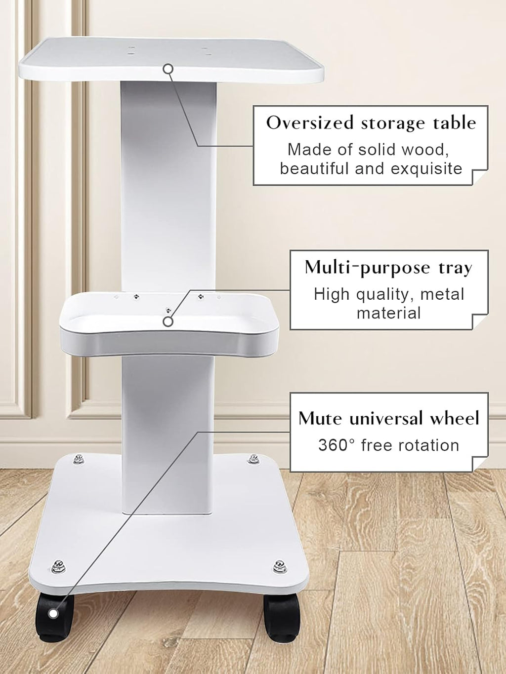 Beauty Salon Trolley Cart with Wheel Storage Tray K5190