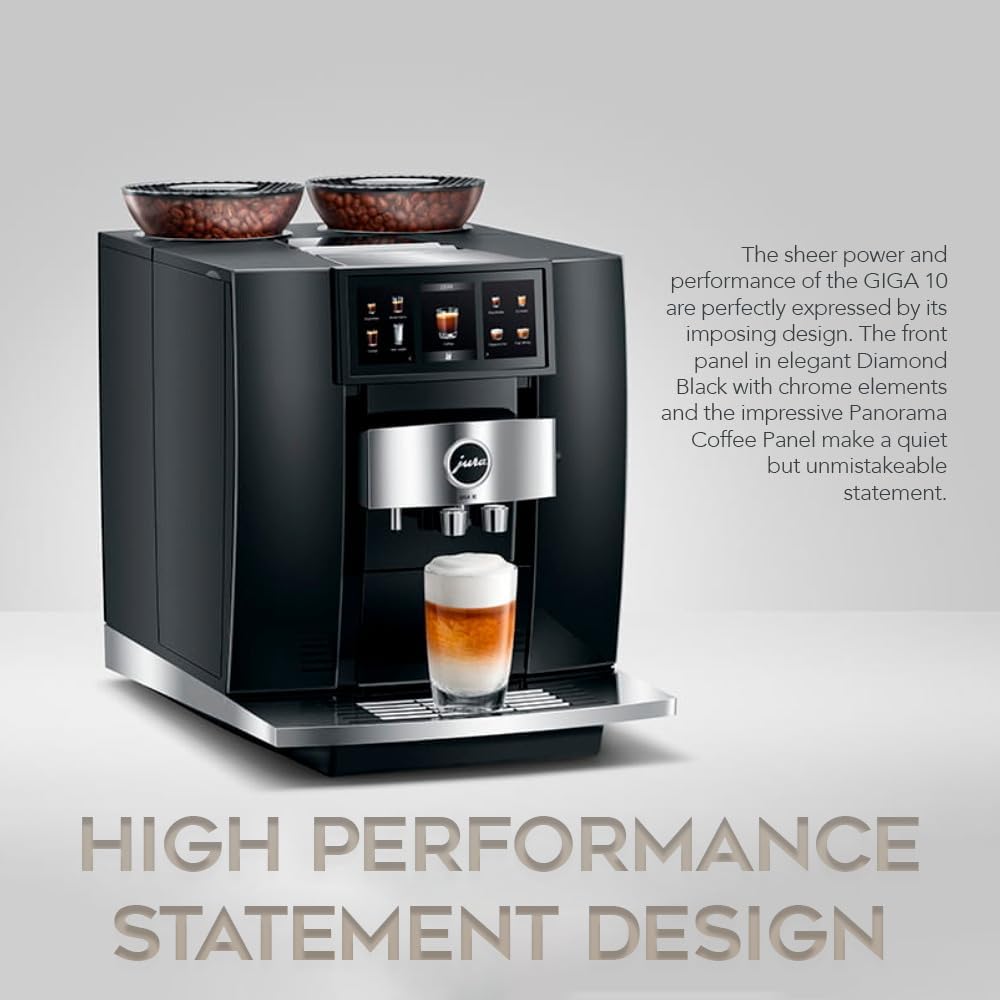 Diamond Black Automatic Espresso Machine Bundle with Water Stabilizer, Milk System Cleaner Mini-Tabs, Cleaning Tablets, Milk Containers, and Coffee Bean (6 Items) W2163