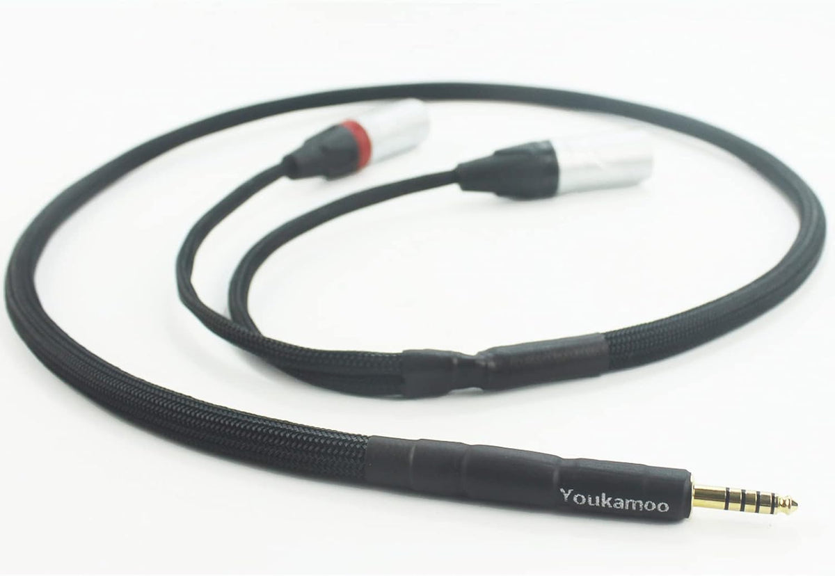 4.4mm to Dual XLR Male Balanced Audio Adapter Cable 5 FT Pack of 2 Y5682