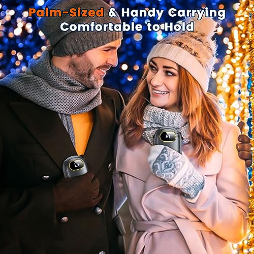 Rechargeable Electric Hand Warmers with Power Bank, LED Display, Dual-Side 4 Levels Fast Heating C392068