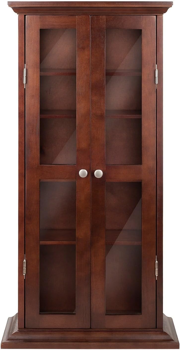 Antique Walnut Wood DVD/CD Cabinet P1667