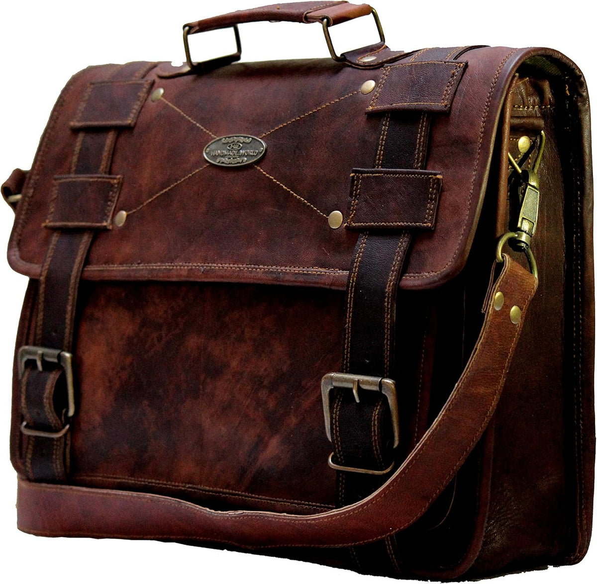 Brown Leather Laptop Bag F55131