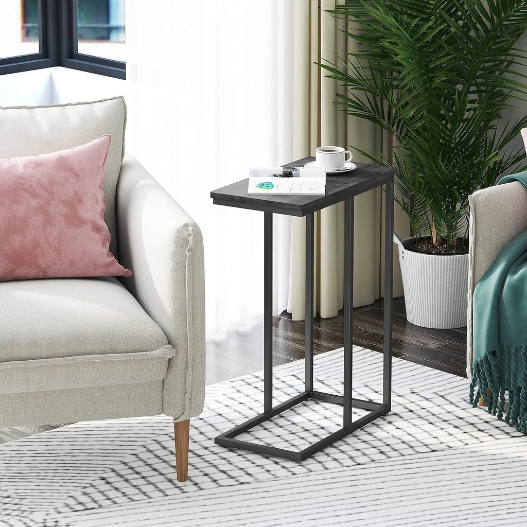 C Shaped End Table Set of 2 Grey T96220
