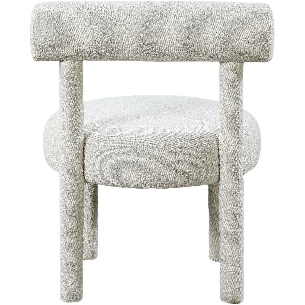 Cream Boucle Fabric Accent Chair J599