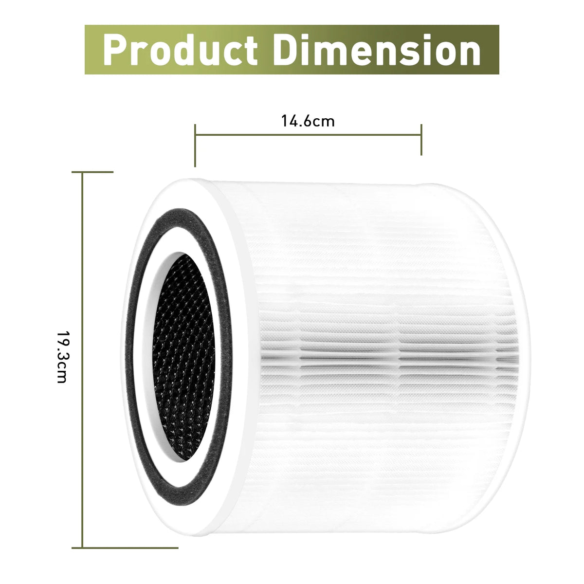 2 Pack H13 True HEPA Replacement Filter A18451