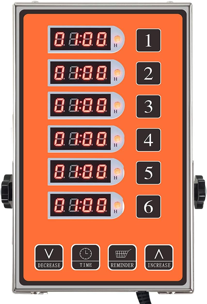 6 Channels Kitchen Timer Stainless Steel K112258