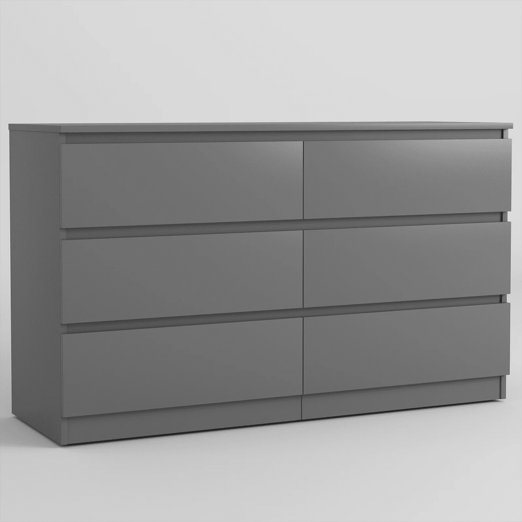 White 6 Drawer Dresser V971