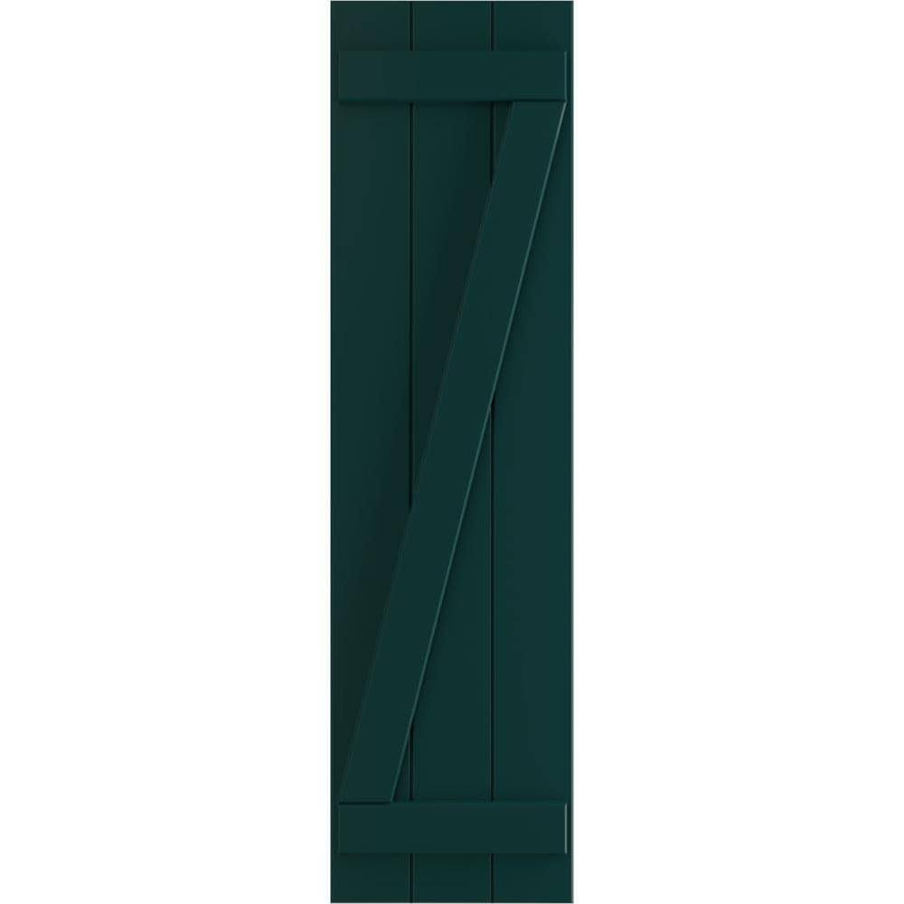 16-1/8x22 x 43x22 PVC Board and Batten Shutters, Thermal Green (Per Pair) K486960