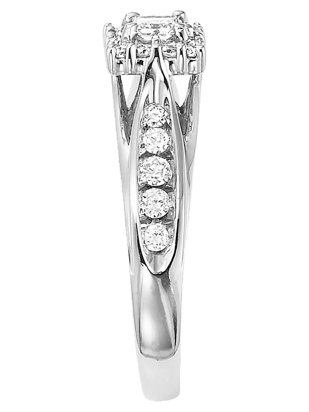 10k White Gold Princess-Cut Diamond Engagement Ring K707