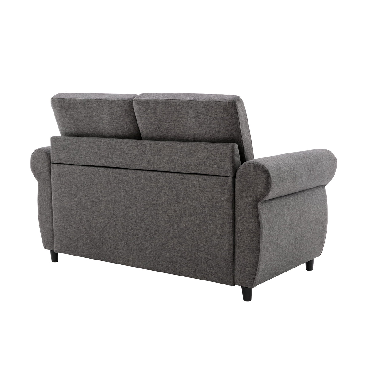 57.5" Gray Pull Out Sofa Bed with Twin Size Memory Mattress C292159